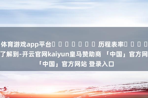 体育游戏app平台							历程表率							记者了解到-开云官网kaiyun皇马赞助商 「中国」官方网站 登录入口