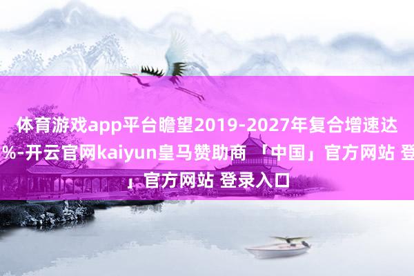 体育游戏app平台瞻望2019-2027年复合增速达到13.5%-开云官网kaiyun皇马赞助商 「中国」官方网站 登录入口