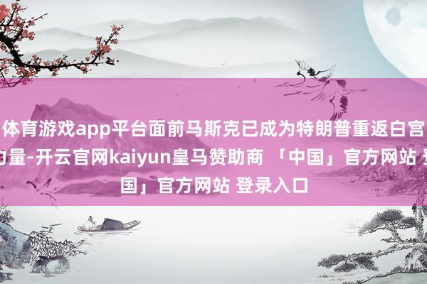 体育游戏app平台面前马斯克已成为特朗普重返白宫的要紧力量-开云官网kaiyun皇马赞助商 「中国」官方网站 登录入口